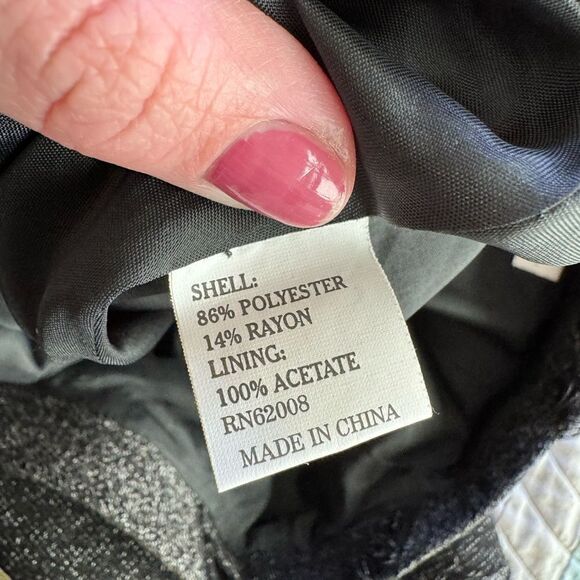 Maakif Gray Skirt with Frayed Edges Size 10 - Picture 3 of 4